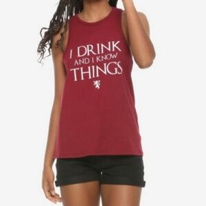 NWOT Women's Games Of Thrones I Drink And I Know Things